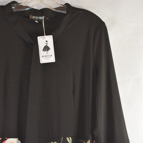 BEDOAR Black /Floral Dress NWT SZ 18 - Picture 6 of 7